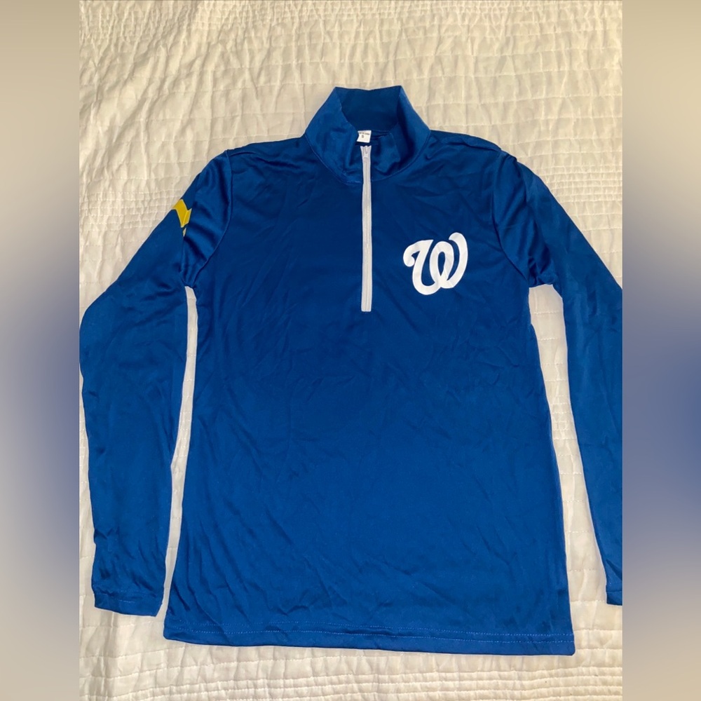 MLB Washington Nationals Nats Blue Half Zip WV West Virginia unisex Size Small